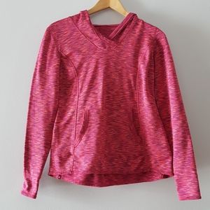 Tangerine Medium Weight Hooded Pullover Sweatshirt with Kangaroo Front Pocket